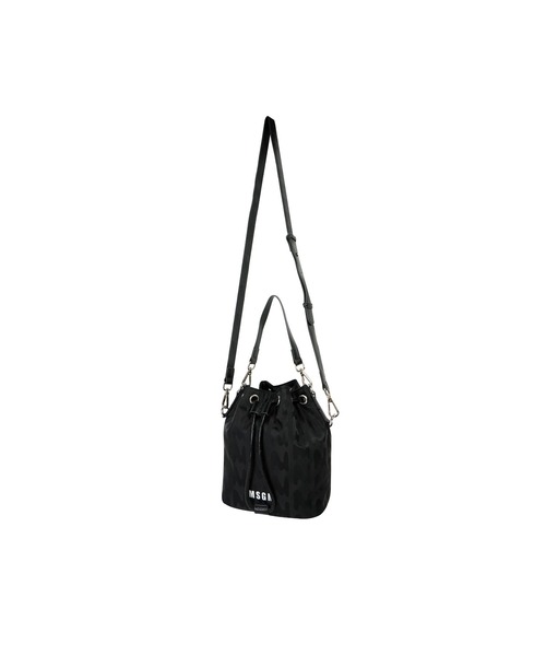 MSGM（エムエスジーエム）の「「TheMwave」2Way MINI ナイロンバケットバッグ（ショルダーバッグ・メンズ・ブラック・ONE SIZE）」の3枚目の写真