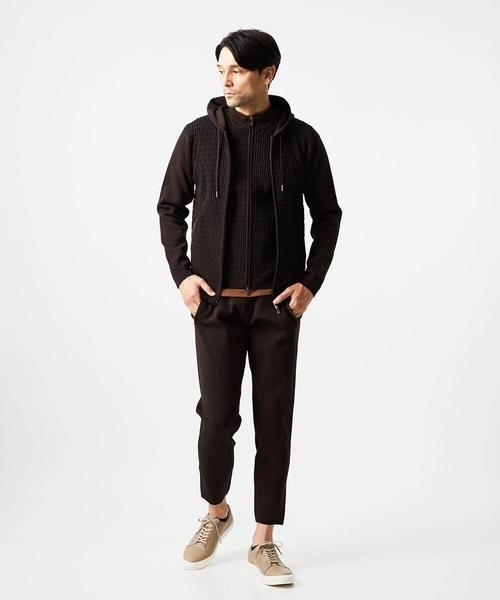 MICHEL KLEIN HOMME (ミッシェルクランオム)の「【セットアップ】ニットジョガーパンツ(デニムパンツ・メンズ・ブラック/ライトグレー/ブラウン・MEDIUM/LARGE/X-LARGE)」の17枚目の写真