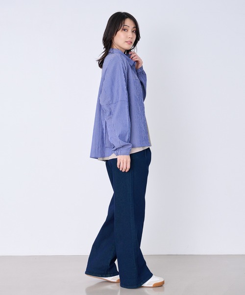 Arnold Palmer（アーノルドパーマー）の「イージーケア ストライプ シャツブラウス（シャツ/ブラウス・レディース・ブラック/ブルー/サックスブルー・L/M/S）」の10枚目の写真