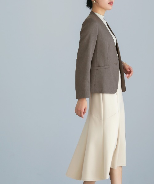 Emilyan（エミリアン）の「無敵のスカート【洗える・UV CUT･ストレッチ・軽量・接触冷感】ハイストレッチダンボールニット・マーメイドスカート（スカート・レディース・ネイビー/ブラック/ライトベージュ・S/L/M）」の8枚目の写真