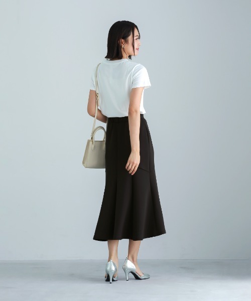 Emilyan（エミリアン）の「無敵のスカート【洗える・UV CUT･ストレッチ・軽量・接触冷感】ハイストレッチダンボールニット・マーメイドスカート（スカート・レディース・ネイビー/ブラック/ライトベージュ・S/L/M）」の18枚目の写真