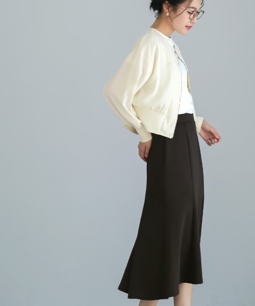 Emilyan（エミリアン）の「無敵のスカート【洗える・UV CUT･ストレッチ・軽量・接触冷感】ハイストレッチダンボールニット・マーメイドスカート（スカート・レディース・ネイビー/ブラック/ライトベージュ・S/L/M）」の20枚目の写真