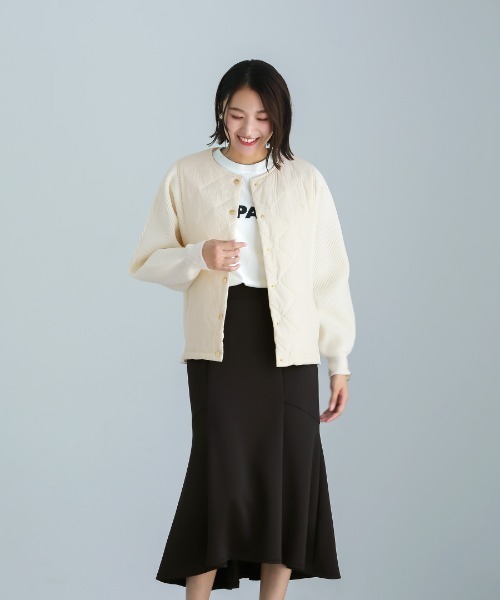 Emilyan（エミリアン）の「無敵のスカート【洗える・UV CUT･ストレッチ・軽量・接触冷感】ハイストレッチダンボールニット・マーメイドスカート（スカート・レディース・ネイビー/ブラック/ライトベージュ・S/L/M）」の21枚目の写真