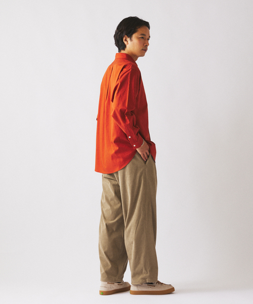 JOURNAL STANDARD relume（ジャーナルスタンダード　レリューム）の「JAMES FABRIC / ジェームスファブリック ウールブレンド シャツ（シャツ/ブラウス・メンズ・オレンジ/グレー/コバルトブルー/カーキ・MEDIUM/LARGE）」の6枚目の写真