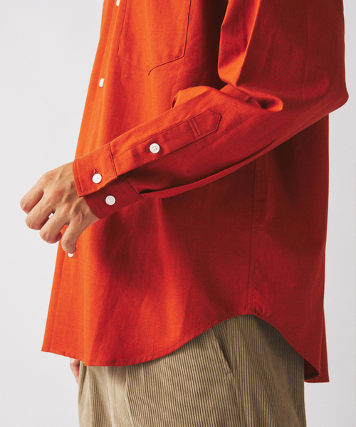 JOURNAL STANDARD relume（ジャーナルスタンダード　レリューム）の「JAMES FABRIC / ジェームスファブリック ウールブレンド シャツ（シャツ/ブラウス・メンズ・オレンジ/グレー/コバルトブルー/カーキ・MEDIUM/LARGE）」の11枚目の写真