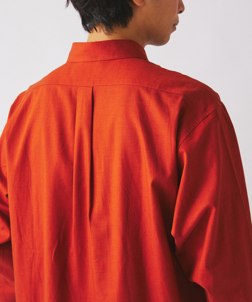 JOURNAL STANDARD relume（ジャーナルスタンダード　レリューム）の「JAMES FABRIC / ジェームスファブリック ウールブレンド シャツ（シャツ/ブラウス・メンズ・オレンジ/グレー/コバルトブルー/カーキ・MEDIUM/LARGE）」の12枚目の写真