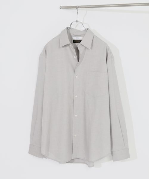 JOURNAL STANDARD relume（ジャーナルスタンダード　レリューム）の「JAMES FABRIC / ジェームスファブリック ウールブレンド シャツ（シャツ/ブラウス・メンズ・オレンジ/グレー/コバルトブルー/カーキ・MEDIUM/LARGE）」の13枚目の写真