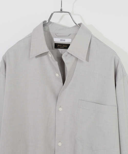 JOURNAL STANDARD relume（ジャーナルスタンダード　レリューム）の「JAMES FABRIC / ジェームスファブリック ウールブレンド シャツ（シャツ/ブラウス・メンズ・オレンジ/グレー/コバルトブルー/カーキ・MEDIUM/LARGE）」の14枚目の写真