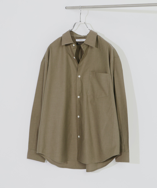 JOURNAL STANDARD relume（ジャーナルスタンダード　レリューム）の「JAMES FABRIC / ジェームスファブリック ウールブレンド シャツ（シャツ/ブラウス・メンズ・オレンジ/グレー/コバルトブルー/カーキ・MEDIUM/LARGE）」の15枚目の写真