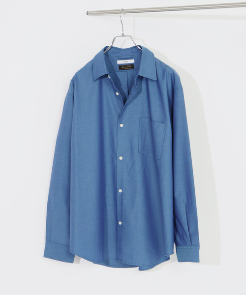 JOURNAL STANDARD relume（ジャーナルスタンダード　レリューム）の「JAMES FABRIC / ジェームスファブリック ウールブレンド シャツ（シャツ/ブラウス・メンズ・オレンジ/グレー/コバルトブルー/カーキ・MEDIUM/LARGE）」の17枚目の写真