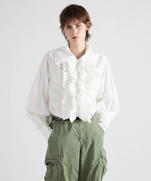 CRINKLE CRINKLE クリンクル クリンクル クリンクル ブラウス crinkle SALE！クリンクル クリンクル ブラウス コットンフリル