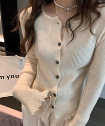 cammie（キャミー）の「リブニットメロウカーディガン（カーディガン/ボレロ）」