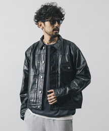 Firsthand（ファーストハンド）の「Firsthand/ファーストハンド リラックスフィット レザージャケット TYPE-1 / 撥水レザー / 牛革（ブルゾン）」