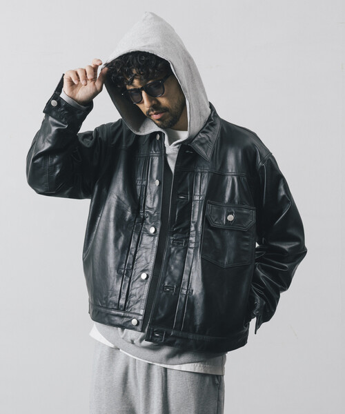 Firsthand/ファーストハンド リラックスフィット レザージャケット