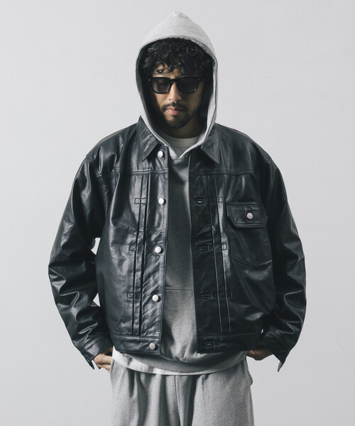 セール】Firsthand/ファーストハンド リラックスフィット レザー