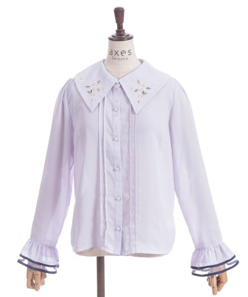 axes femme（アクシーズファム）の「金木犀刺繍襟ブラウス（シャツ
