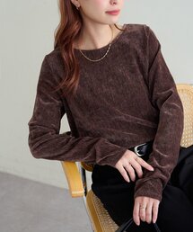 DISCOAT(ディスコート)の杢ベロアプルオーバー(Tシャツ/カットソー)