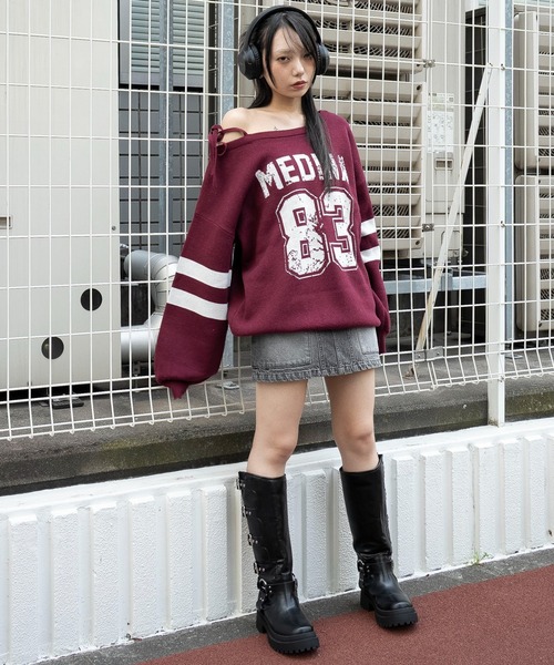 WEGO(ウィゴー)の「WEGO/2WAYグラフィックワンショルBIGニット(ニット/セーター・レディース・その他1/その他3/その他2/その他4・FREE)」の22枚目の写真