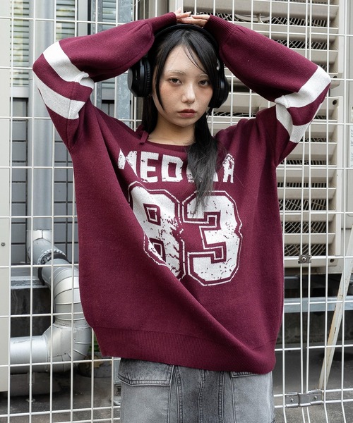 WEGO(ウィゴー)の「WEGO/2WAYグラフィックワンショルBIGニット(ニット/セーター・レディース・その他1/その他3/その他2/その他4・FREE)」の17枚目の写真