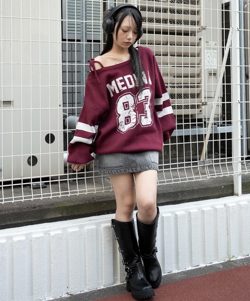 WEGO(ウィゴー)の「WEGO/2WAYグラフィックワンショルBIGニット(ニット/セーター・レディース・その他1/その他3/その他2/その他4・FREE)」の18枚目の写真