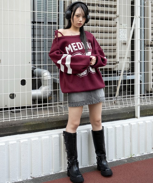 WEGO(ウィゴー)の「WEGO/2WAYグラフィックワンショルBIGニット(ニット/セーター・レディース・その他1/その他3/その他2/その他4・FREE)」の19枚目の写真