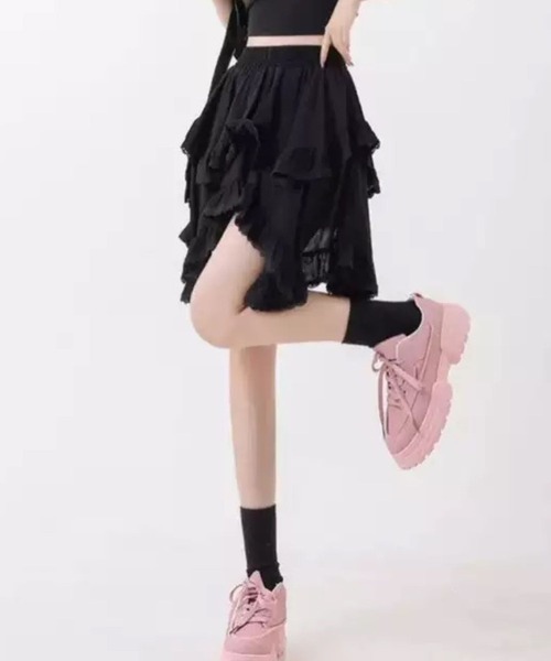 SPIGA（スピーガ）の「ｲﾚｷﾞｭﾗｰﾍﾑﾌﾚｱﾐﾆｽｶｰﾄ（スカート・レディース・ブラック/ホワイト・SMALL/MEDIUM/LARGE/X-LARGE）」の3枚目の写真