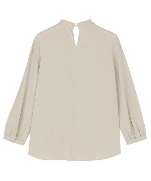 TOKYO SHIRTS（トウキョウシャツ）の「シルキーサテン パーツ付ボウタイ ブラウス（シャツ/ブラウス・レディース・ホワイト/パープル/ベージュ・M/L）」の12枚目の写真