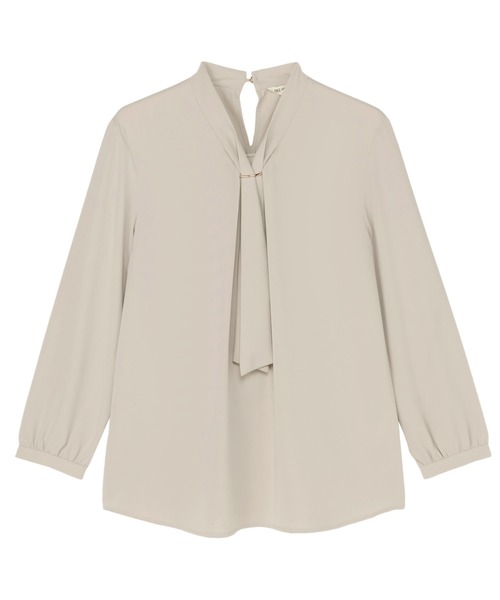 TOKYO SHIRTS（トウキョウシャツ）の「シルキーサテン パーツ付ボウタイ ブラウス（シャツ/ブラウス・レディース・ホワイト/パープル/ベージュ・M/L）」の11枚目の写真