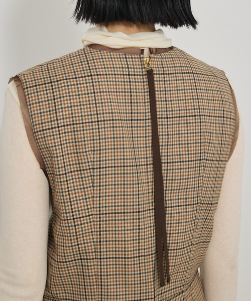 TWツイルチェックワンピース/秋服/冬服/オフィスカジュアル 