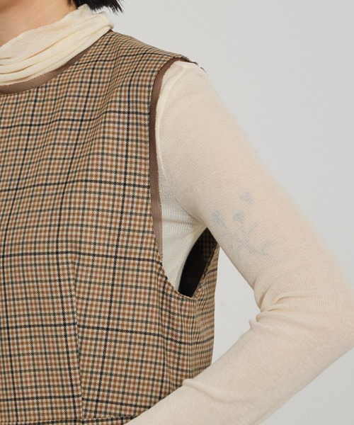 TWツイルチェックワンピース/秋服/冬服/オフィスカジュアル 