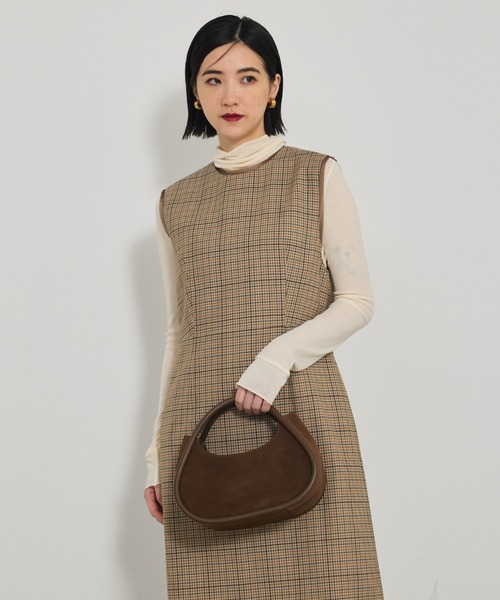 TWツイルチェックワンピース/秋服/冬服/オフィスカジュアル  