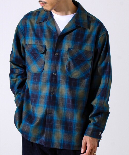 セール】【PENDLETON】-Crafted in Japan- Open Collar Shirt（シャツ