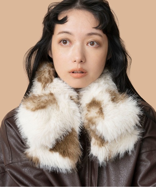 Casselini（キャセリーニ）の「Casselini(キャセリーニ)ミニリボンティペット（マフラー・レディース・ホワイト/レッド/グレー/ブルー/オフホワイト/ベージュ/ブラック/ネイビー・FREE）」の2枚目の写真