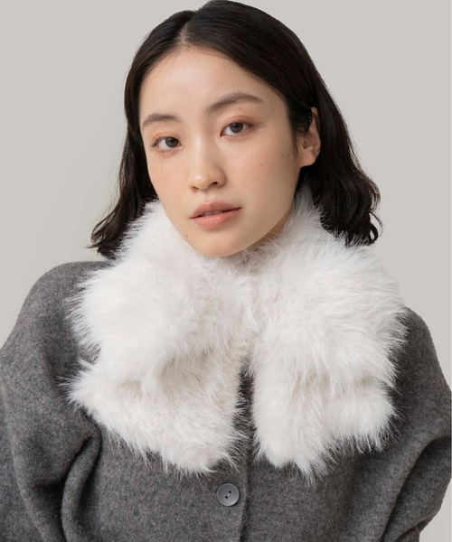 Casselini（キャセリーニ）の「Casselini(キャセリーニ)ミニリボンティペット（マフラー・レディース・ホワイト/レッド/グレー/ブルー/オフホワイト/ベージュ/ブラック/ネイビー・FREE）」の17枚目の写真