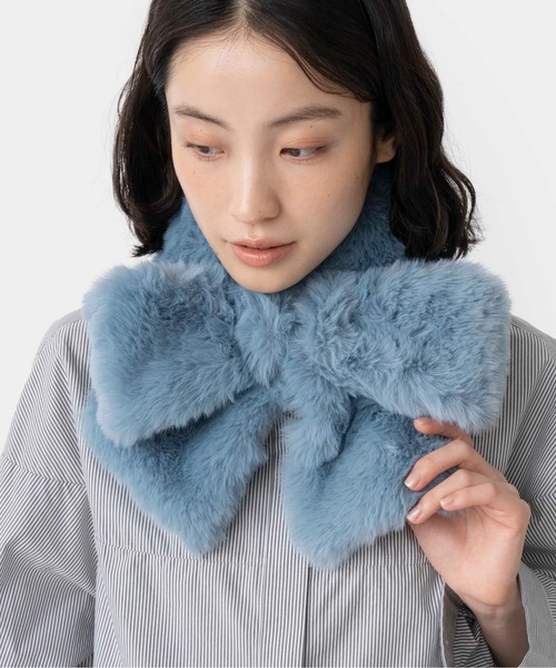 Casselini（キャセリーニ）の「Casselini(キャセリーニ)ミニリボンティペット（マフラー・レディース・ホワイト/レッド/グレー/ブルー/オフホワイト/ベージュ/ブラック/ネイビー・FREE）」の13枚目の写真