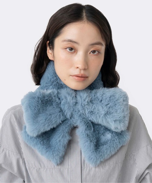 Casselini（キャセリーニ）の「Casselini(キャセリーニ)ミニリボンティペット（マフラー・レディース・ホワイト/レッド/グレー/ブルー/オフホワイト/ベージュ/ブラック/ネイビー・FREE）」の14枚目の写真