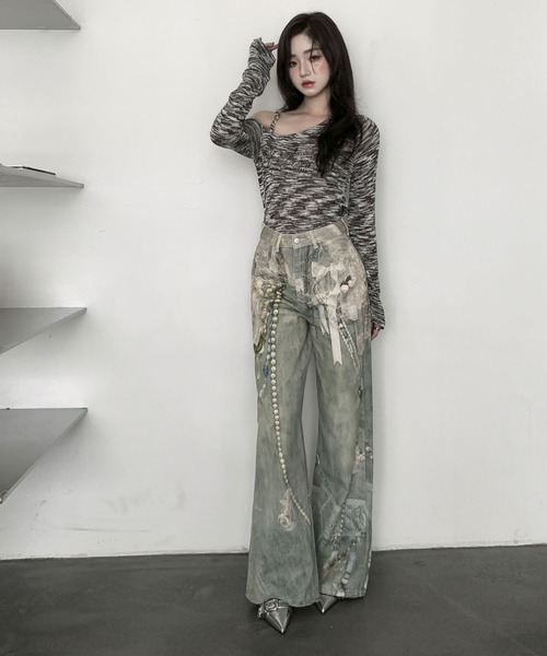VEILA（ヴェイラ）の「y2kデニムパンツ（デニムパンツ・レディース・ブルー・S/M/L）」の20枚目の写真