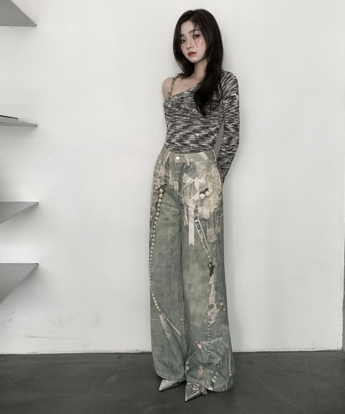 VEILA（ヴェイラ）の「y2kデニムパンツ（デニムパンツ・レディース・ブルー・S/M/L）」の21枚目の写真