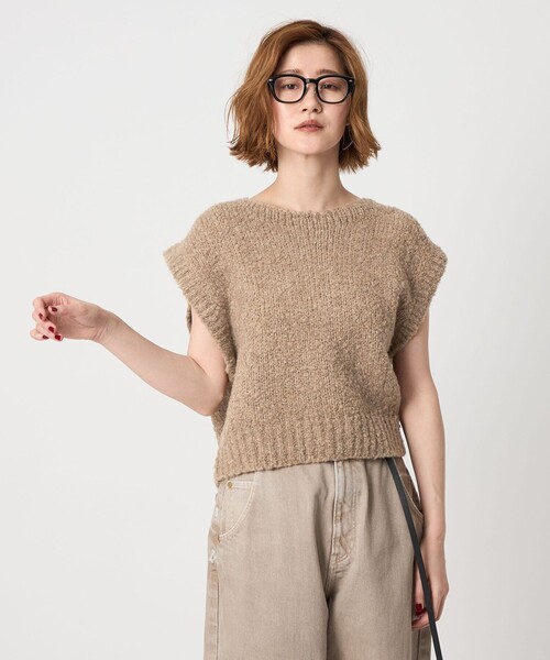 美品　＜conte＞ジャカード パッチポケットベスト conte（コンテ）の「＜conte＞ジャカード パッチポケットベスト