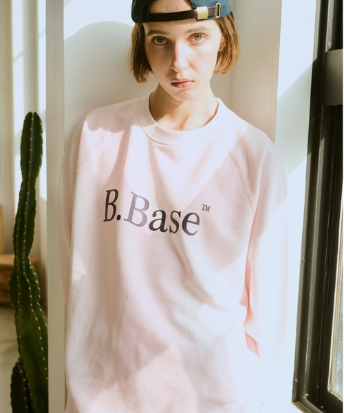 BROKEN BASE（ブロークンベース）の「B.Base Logo Crewneck Sweat / B.Baseロゴクルーネックスウェット（スウェット・メンズ・ヘザーグレー/ブラック/エメラルド/ライトピンク/ホワイト/ネイビー・SMALL/MEDIUM/LARGE）」の14枚目の写真