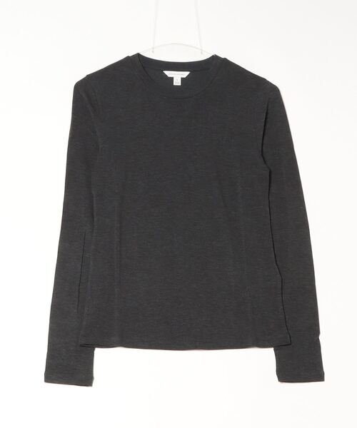 Banana Republic（バナナリパブリック）の「リュクス ウールブレンド クルーネックTシャツ（Tシャツ/カットソー・レディース・アイボリー/チャコールグレー/ブラウン/ネイビー・XS/L/S/M）」の6枚目の写真