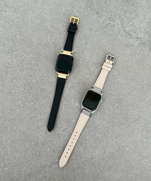 Me%(ミィパーセント)の「AppleWatchゴウヒベルトバンド 605855(デジタル腕時計・レディース・ブラック/ゴールド・MEDIUM)」の3枚目の写真
