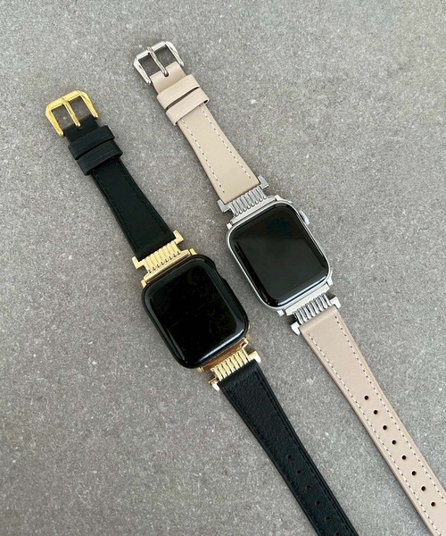 Me%(ミィパーセント)の「AppleWatchゴウヒベルトバンド 605855(デジタル腕時計・レディース・ブラック/ゴールド・MEDIUM)」の4枚目の写真