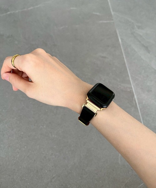 Me%(ミィパーセント)の「AppleWatchゴウヒベルトバンド 605855(デジタル腕時計・レディース・ブラック/ゴールド・MEDIUM)」の14枚目の写真
