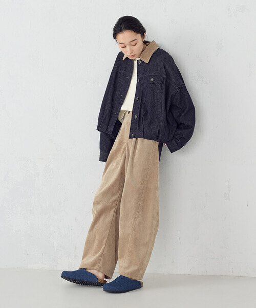 ONIGIRI（オニギリ）の「コーデュロイ カービーパンツ / セットアップ対応（その他パンツ・レディース・ブラウン/ベージュ・MEDIUM）」の17枚目の写真