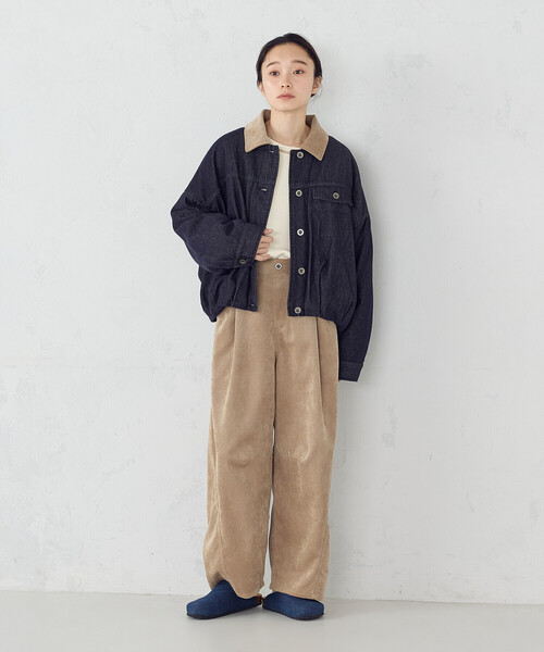 ONIGIRI（オニギリ）の「コーデュロイ カービーパンツ / セットアップ対応（その他パンツ・レディース・ブラウン/ベージュ・MEDIUM）」の18枚目の写真