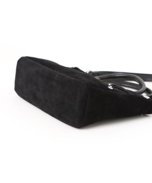 BARELY BLUE（ベアリーブルー）の「【 BARELY BLUE / ベアリーブルー 】 スエード タッチ デニム ディテール 2WAY ミニ ショルダーバッグ（ショルダーバッグ・レディース・ブラック/ブラウン/バーガンディー・FREE）」の5枚目の写真