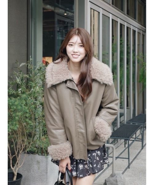 セール】オーバールーズシルエットボンバージャケット 秋服 冬服