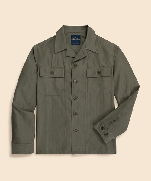 BROOKS BROTHERS(ブルックスブラザーズ)の「コットン/ウール リップストップ シャツジャケット(その他アウター・メンズ・ネイビー/ベージュ/オリーブ・LARGE/MEDIUM/SMALL)」の2枚目の写真