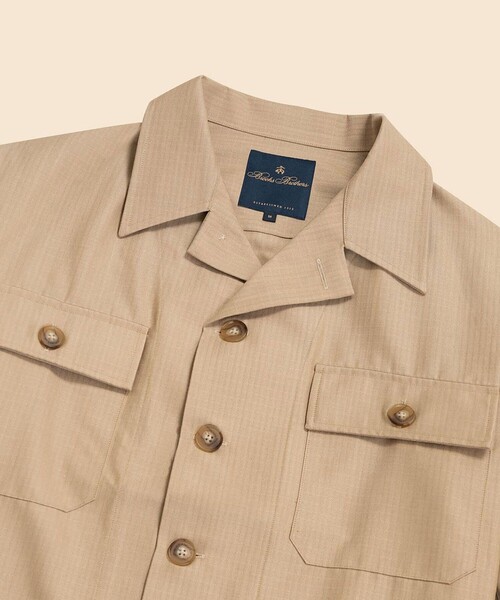 BROOKS BROTHERS(ブルックスブラザーズ)の「コットン/ウール リップストップ シャツジャケット(その他アウター・メンズ・ネイビー/ベージュ/オリーブ・LARGE/MEDIUM/SMALL)」の4枚目の写真